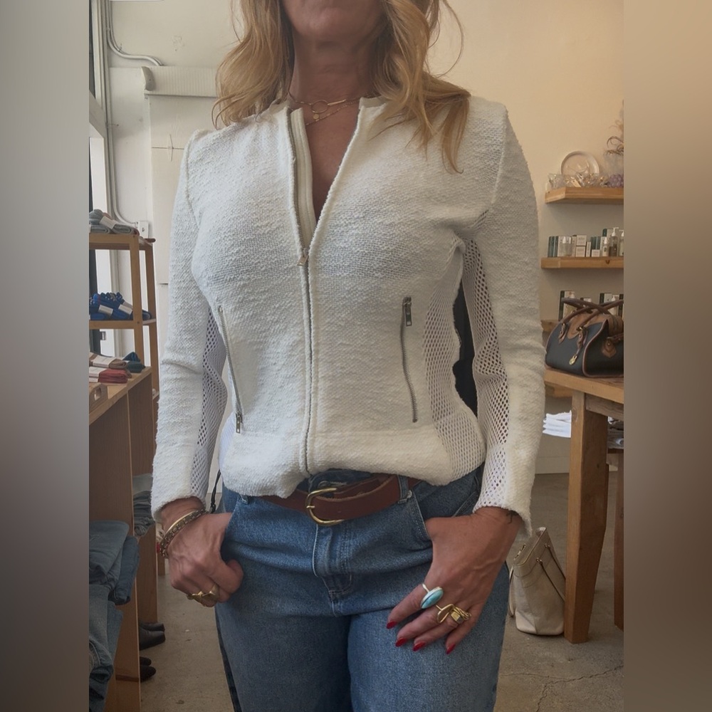 IRO white knit cardigan jacket size 42